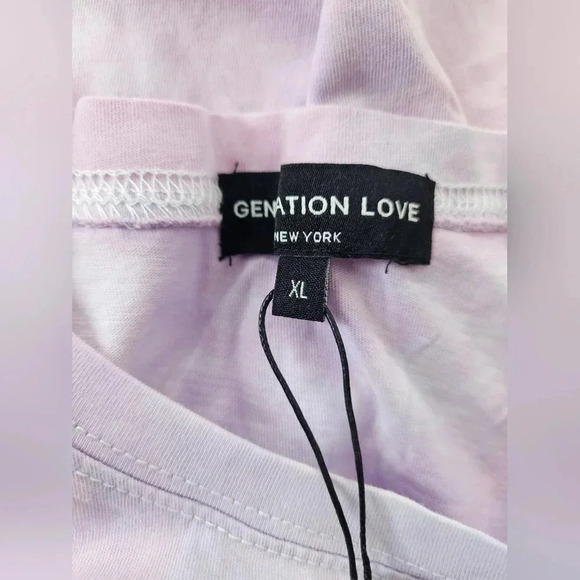 Generation Love revolve lex tie-dye‎ tank top with padded shoulders NWT lilac XL - Picture 3 of 4